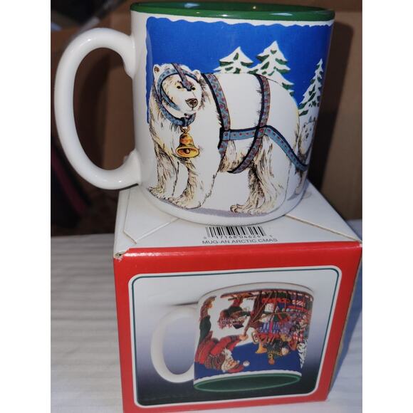 Vtg Christmas Cups (2) Potpourri Designs Santa Mug-An Arctic Cmas 1994 CoffeeCup - Picture 12 of 12